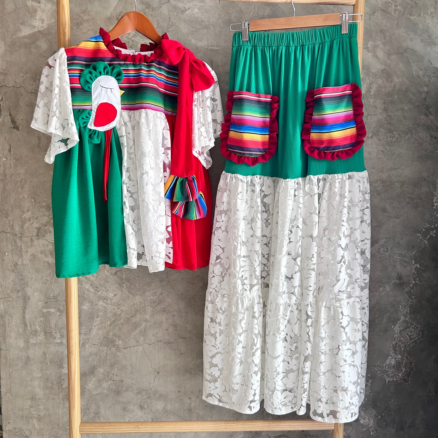 Viva México Falda Dama Unitalla
