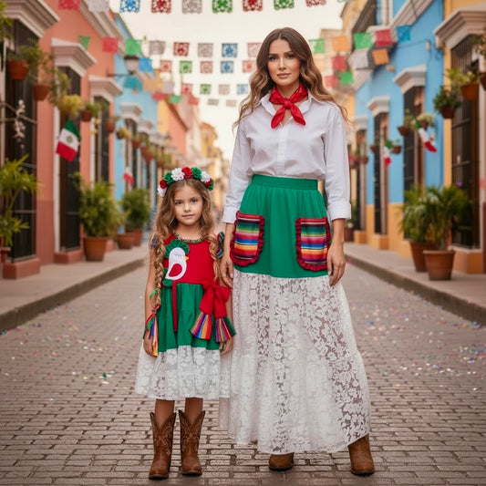 Viva México Falda Dama Unitalla